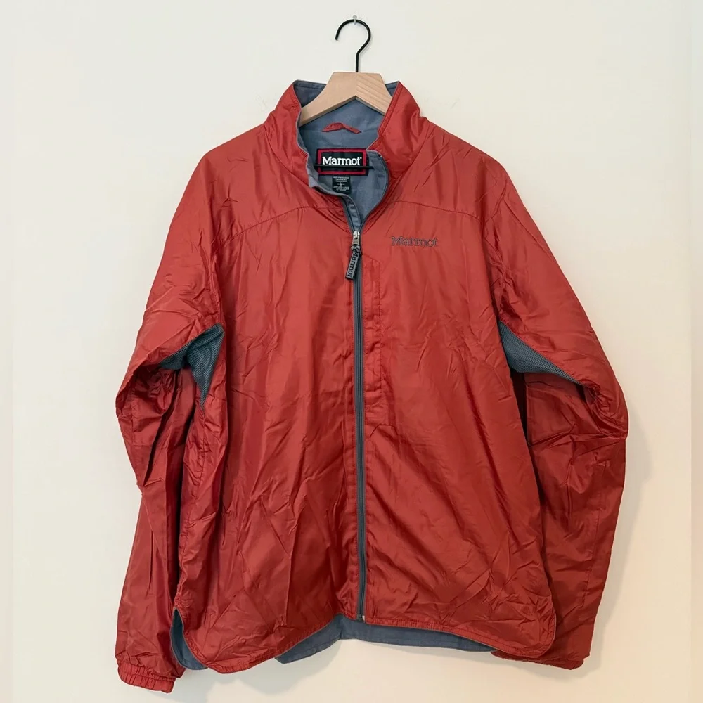 Marmot Burnt Orange and Gray Full Zip Jacket Size Large